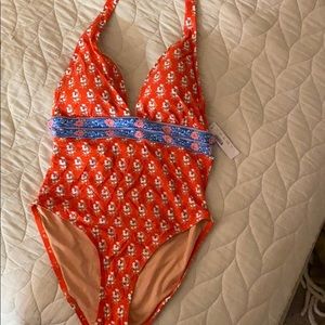 J. Crew one piece halter swimsuit classic block 14